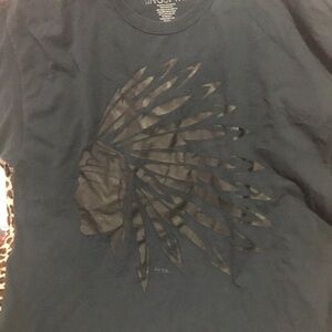 Ring Of Fire Big 3XB Shirt Native American Indian Chief War Aztec Graphic Black